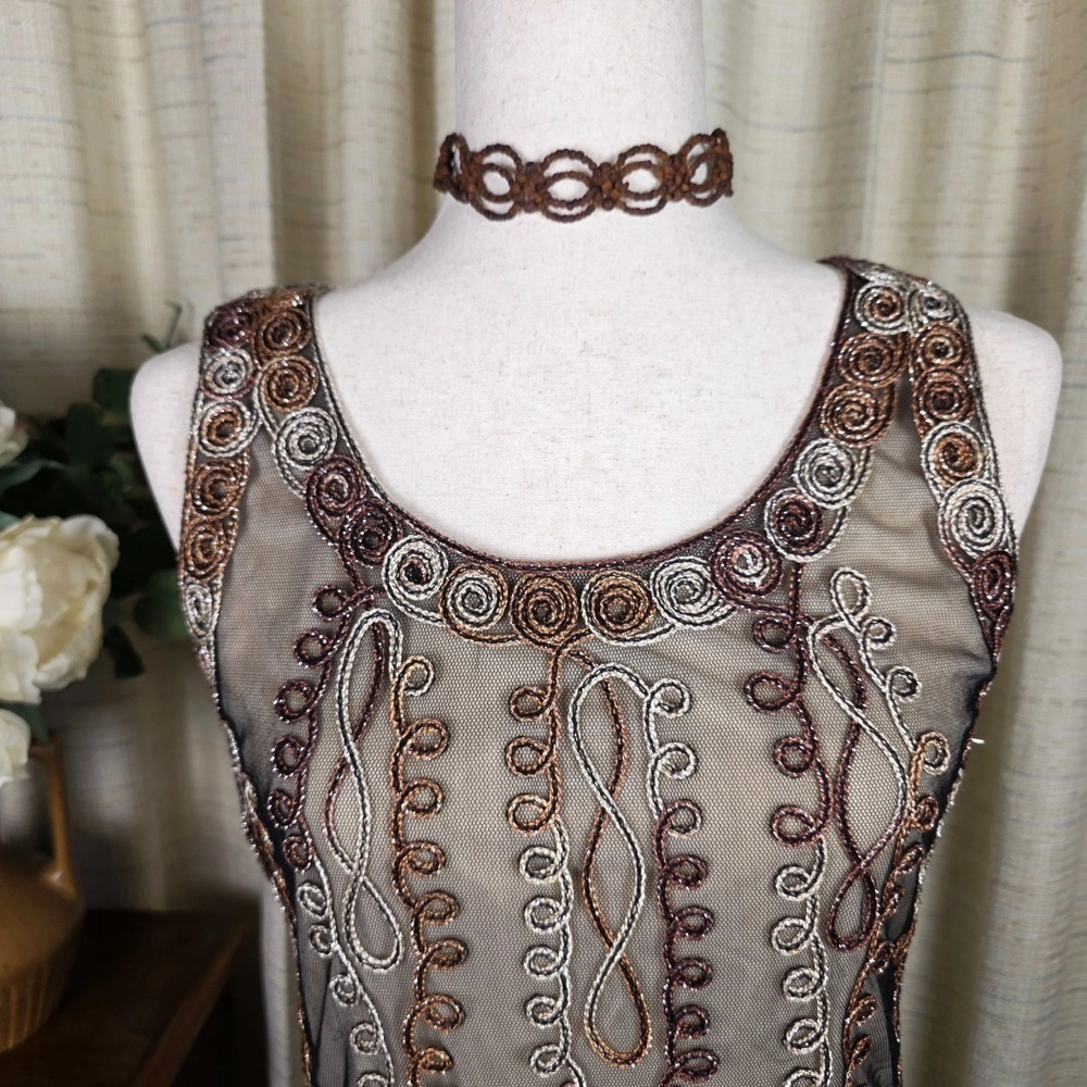Vintage Pretty Angel Mesh Lace Boho‎ Top Grunge Fairy Y2K Size Medium Silk Blend - Picture 11 of 12